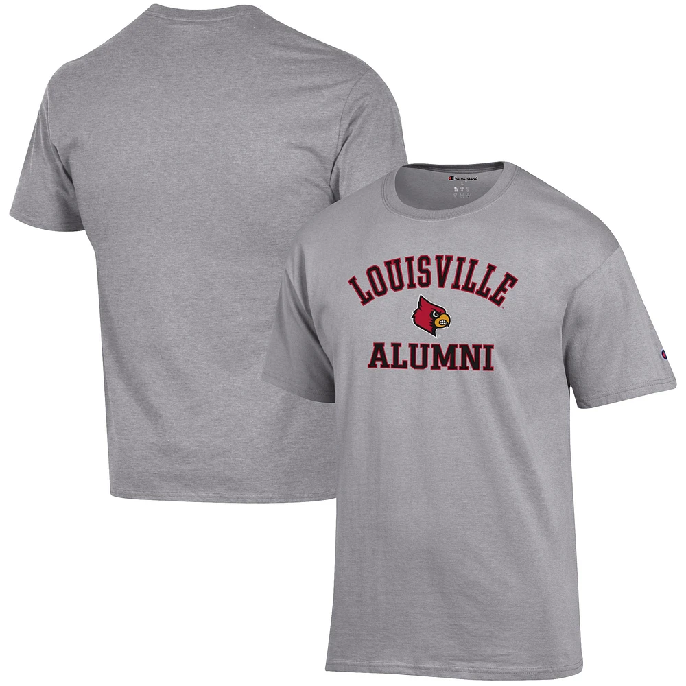 Men's Champion Gray Louisville Cardinals Alumni Logo T-Shirt