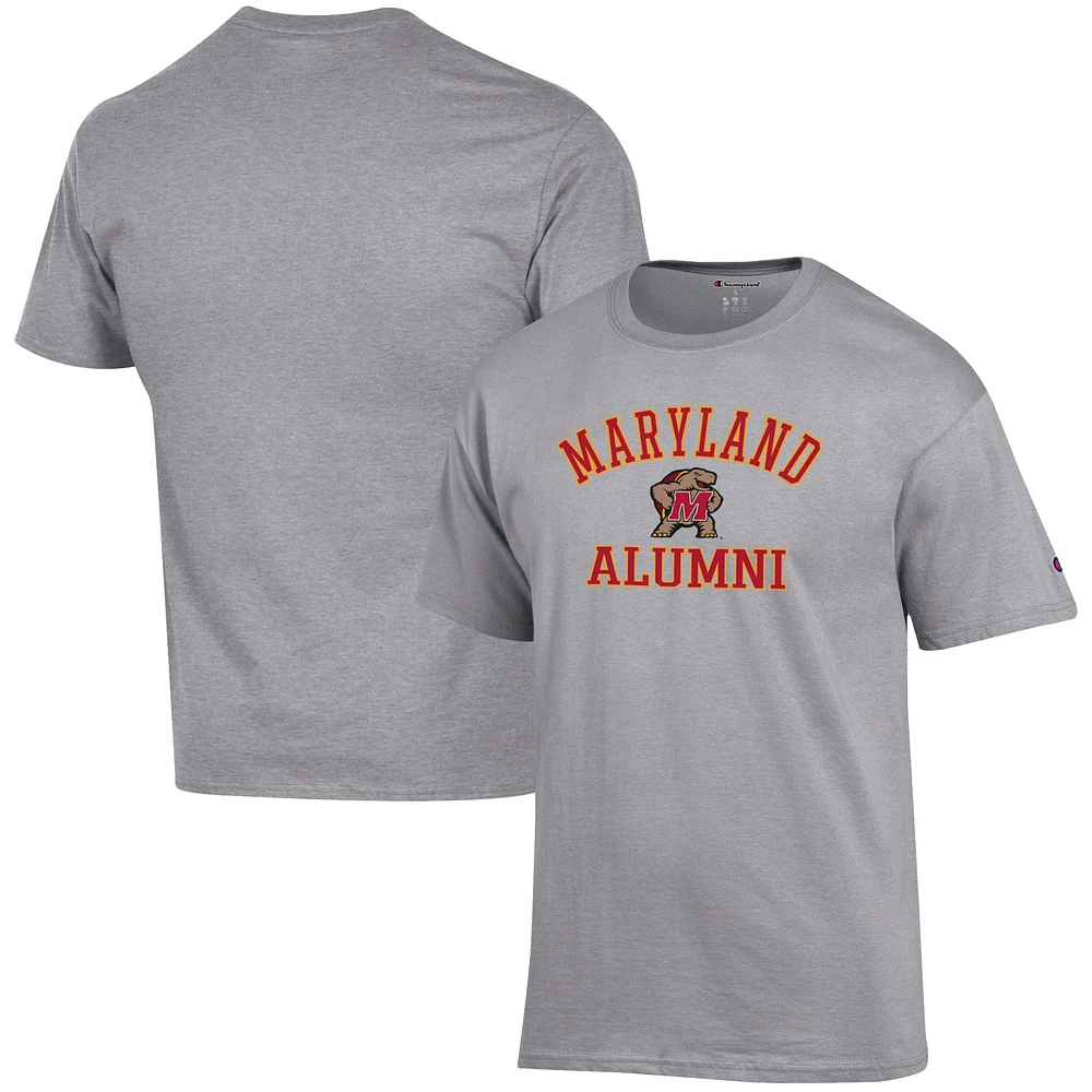 Men's Champion Gray Maryland Terrapins Alumni Logo T-Shirt