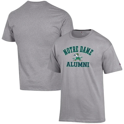 Men's Champion Gray Notre Dame Fighting Irish Alumni Logo T-Shirt
