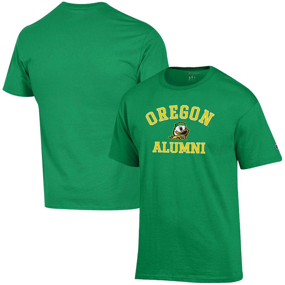 Men's Champion Green Oregon Ducks Alumni Logo T-Shirt