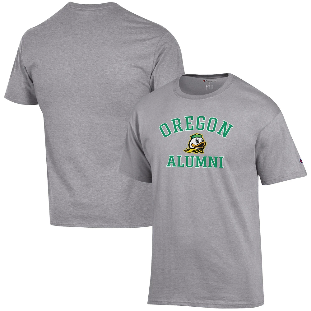 Men's Champion Gray Oregon Ducks Alumni Logo T-Shirt