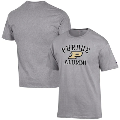 Men's Champion Gray Purdue Boilermakers Alumni Logo T-Shirt