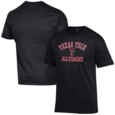 Men's Champion Black Texas Tech Red Raiders Alumni Logo T-Shirt