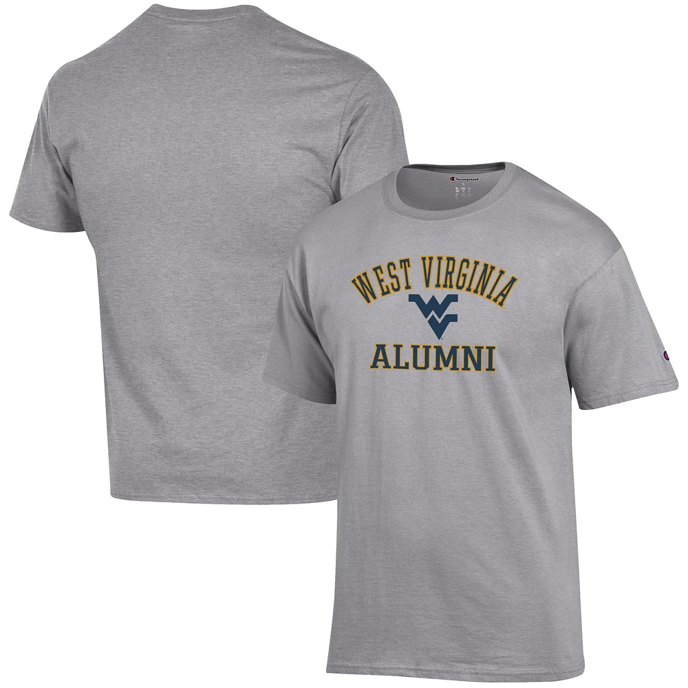 Men's Champion Gray West Virginia Mountaineers Alumni Logo T-Shirt