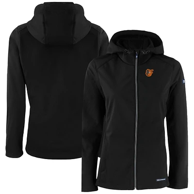 Women's Cutter & Buck Baltimore Orioles Evoke Eco Softshell Recycled Full-Zip Jacket