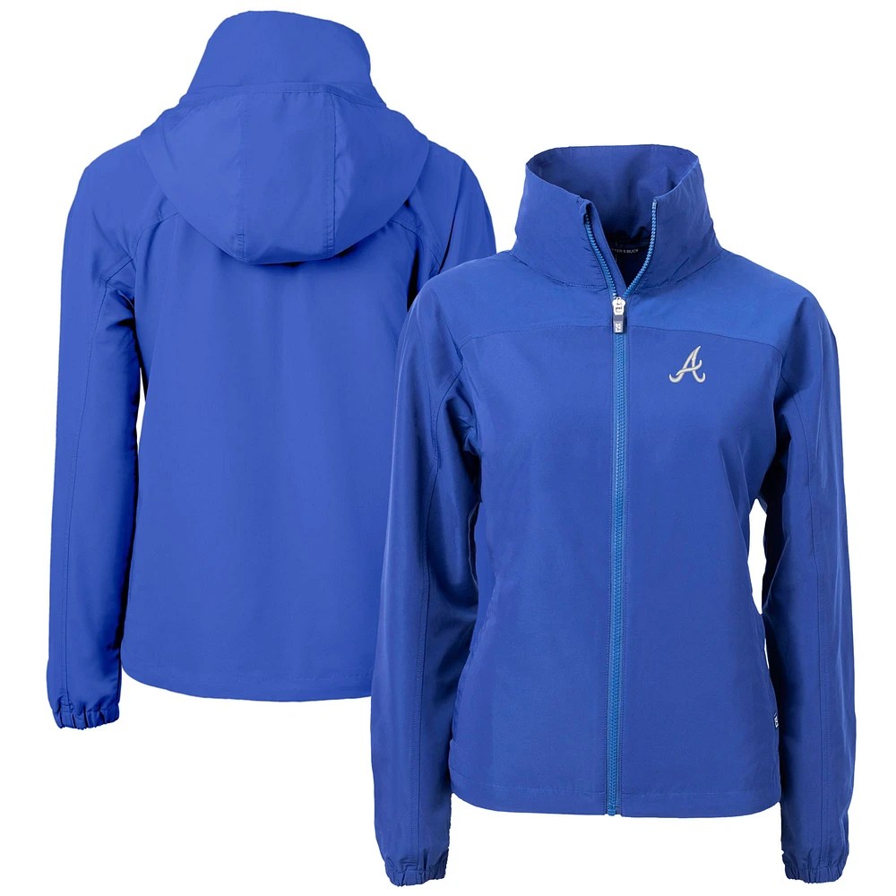 Women's Cutter & Buck Atlanta Braves Charter Eco Recycled Full-Zip Jacket