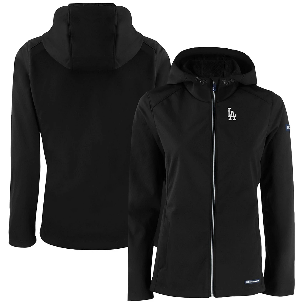 Women's Cutter & Buck Los Angeles Dodgers Evoke Eco Softshell Recycled Full-Zip Jacket