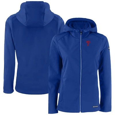 Women's Cutter & Buck Royal Philadelphia Phillies Evoke Eco Softshell Recycled Full-Zip Jacket
