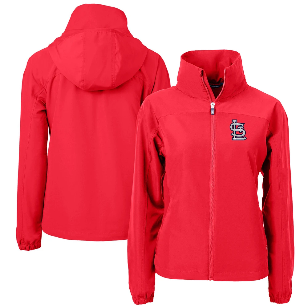 Women's Cutter & Buck Red St. Louis Cardinals Charter Eco Recycled Full-Zip Jacket