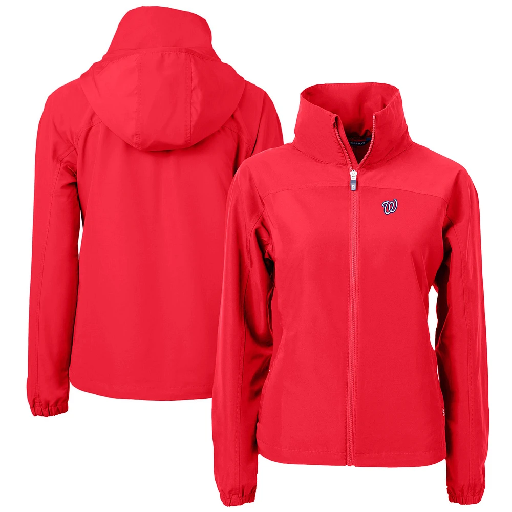 Women's Cutter & Buck Washington Nationals Charter Eco Recycled Full-Zip Jacket