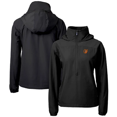 Women's Cutter & Buck Baltimore Orioles Charter Eco Recycled Half-Zip Anorak Jacket