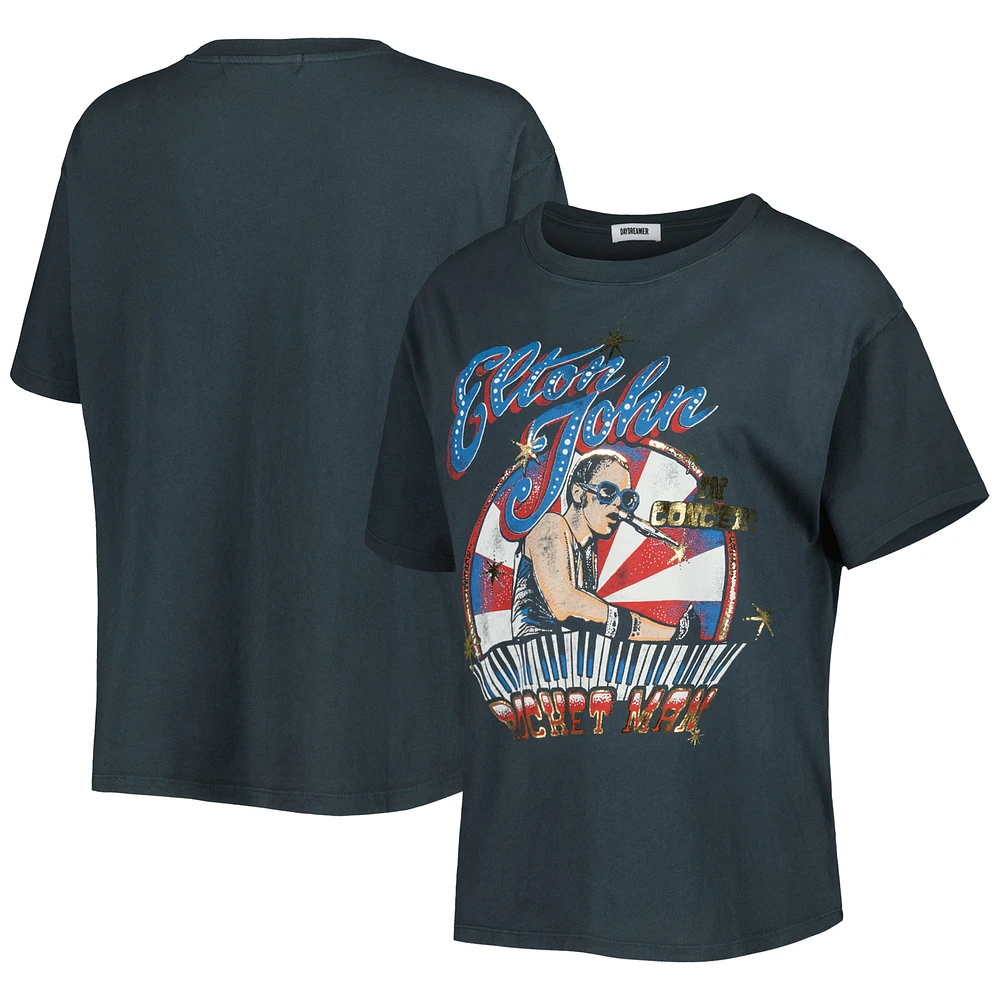 Women's Black Elton John Graphic T-Shirt