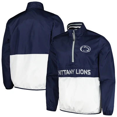 Men's G-III Sports by Carl Banks Navy Penn State Nittany Lions Cornerman Half-Zip Top