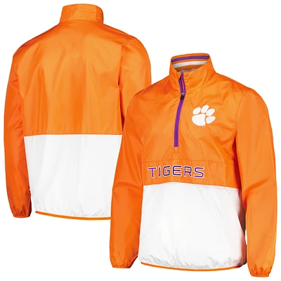 Men's G-III Sports by Carl Banks Orange Clemson Tigers Cornerman Half-Zip Top