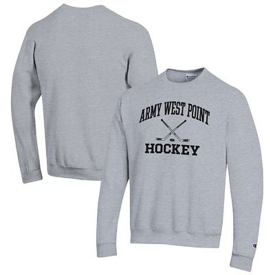 Men's Champion Gray Army Black Knights Hockey Icon Pullover Sweatshirt
