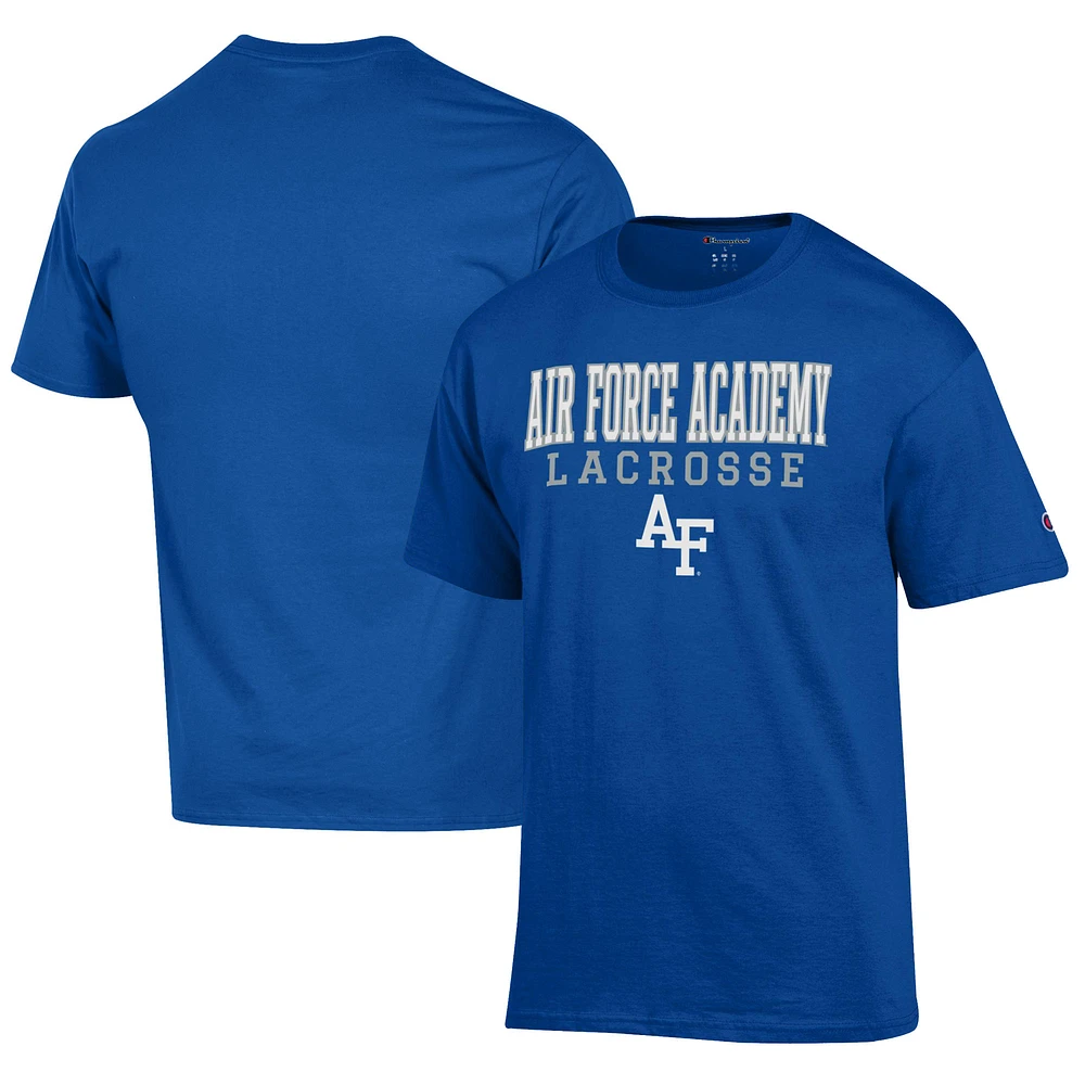 Men's Champion Royal Air Force Falcons Lacrosse Stack T-Shirt