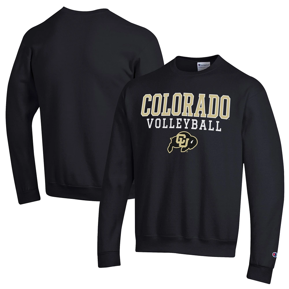 Men's Champion Colorado Buffaloes Volleyball Stack Pullover Crewneck Sweatshirt