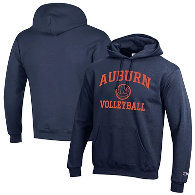 Men's Champion Navy Auburn Tigers Volleyball Icon Pullover Hoodie