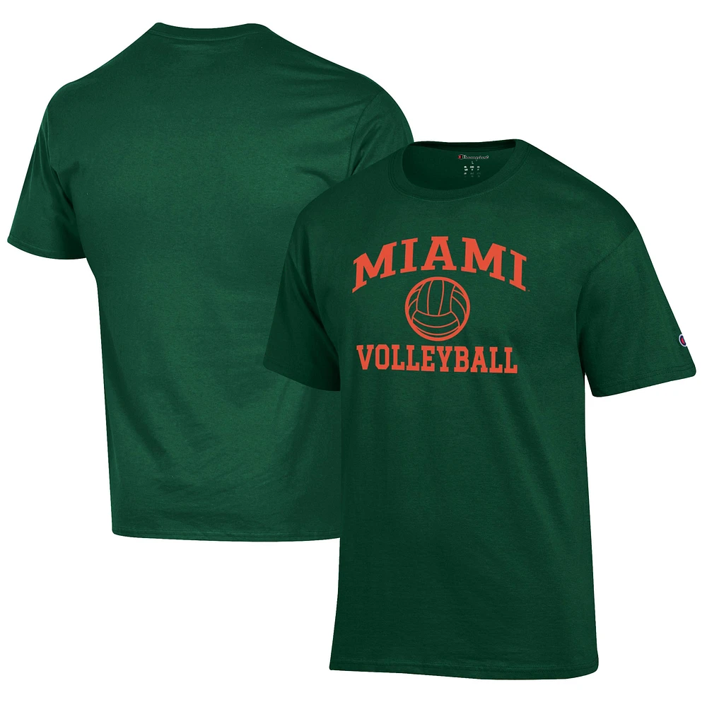 Men's Champion Miami Hurricanes Volleyball Icon T-Shirt