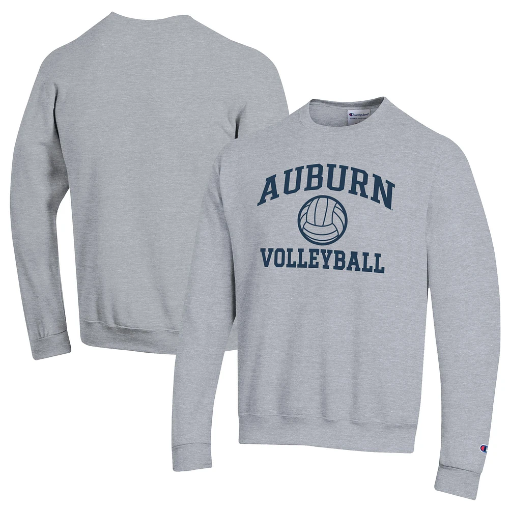 Men's Champion Gray Auburn Tigers Volleyball Icon Pullover Sweatshirt