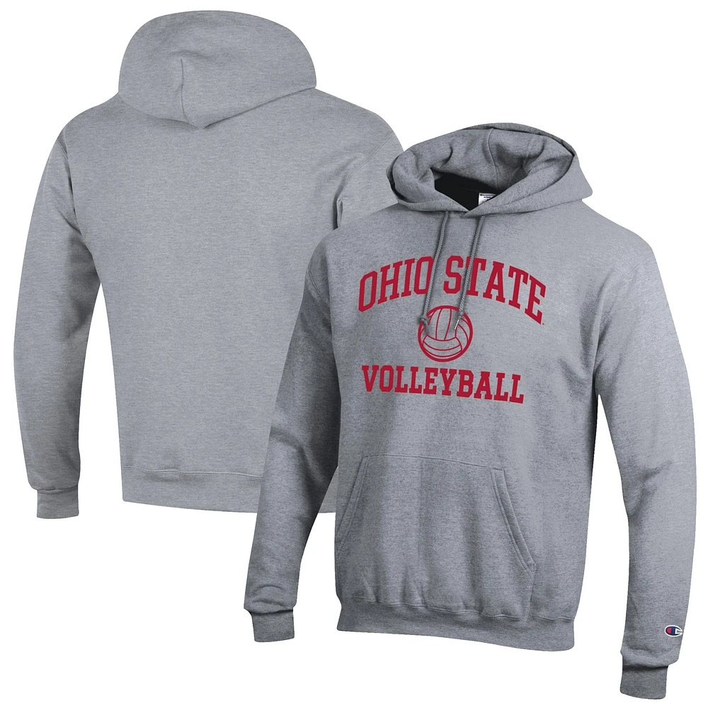 Men's Champion Ohio State Buckeyes Volleyball Icon Pullover Hoodie