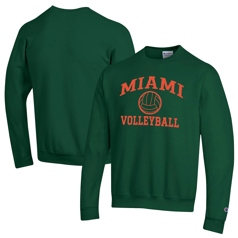 Men's Champion Miami Hurricanes Volleyball Icon Pullover Sweatshirt