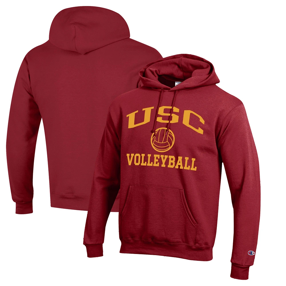 Men's Champion Cardinal USC Trojans Volleyball Icon Pullover Hoodie
