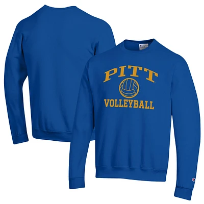 Men's Champion Royal Pitt Panthers Volleyball Icon Pullover Sweatshirt