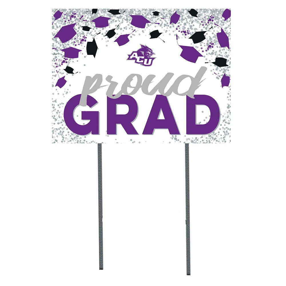 Abilene Christian University Wildcats 18" x 24" Proud Grad Yard Sign
