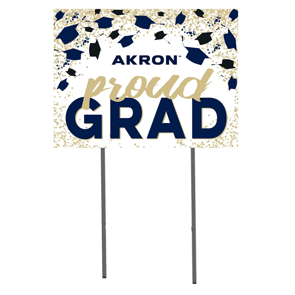 Akron Zips 18" x 24" Proud Grad Yard Sign