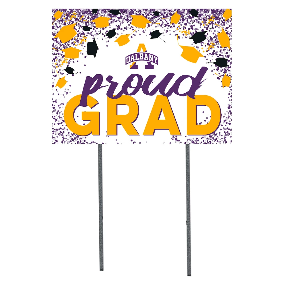 UAlbany Great Danes 18" x 24" Proud Grad Yard Sign
