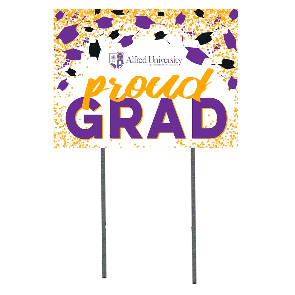 Alfred University Saxons 18" x 24" Proud Grad Yard Sign