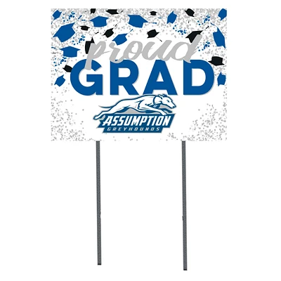 Assumption Greyhounds 18" x 24" Proud Grad Yard Sign