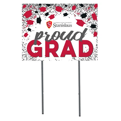 Cal State Stanislaus Warriors 18" x 24" Proud Grad Yard Sign
