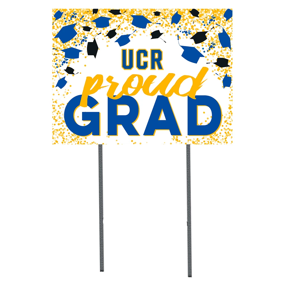 UC Riverside Highlanders 18" x 24" Proud Grad Yard Sign