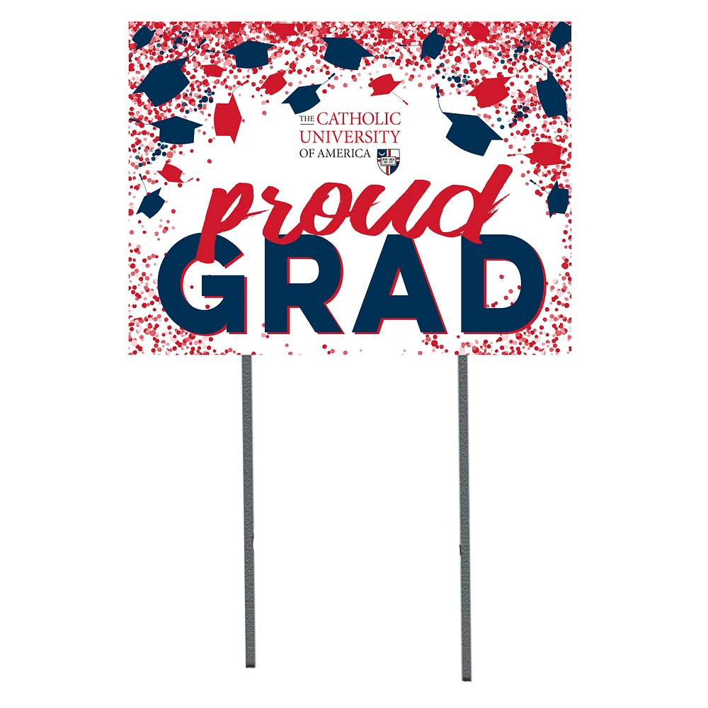 Catholic University Cardinals 18" x 24" Proud Grad Yard Sign