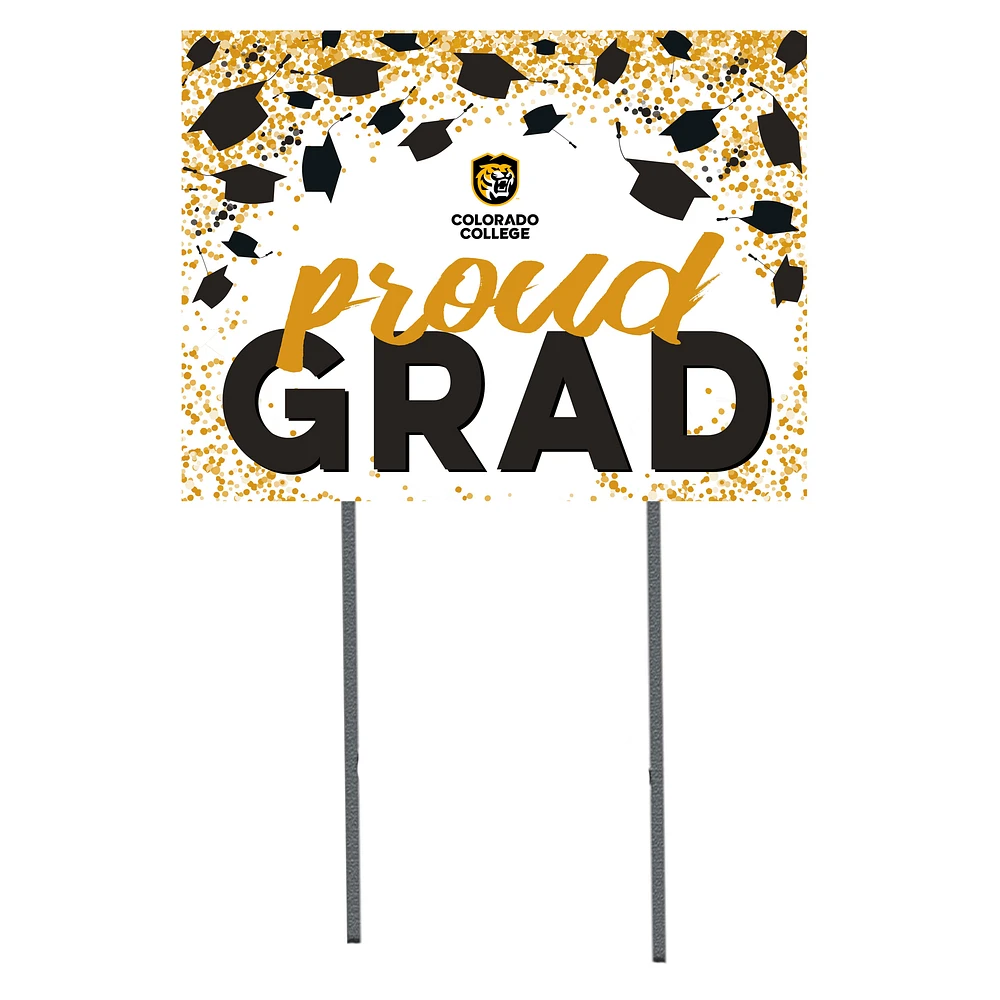 Colorado College Tigers 18" x 24" Proud Grad Yard Sign