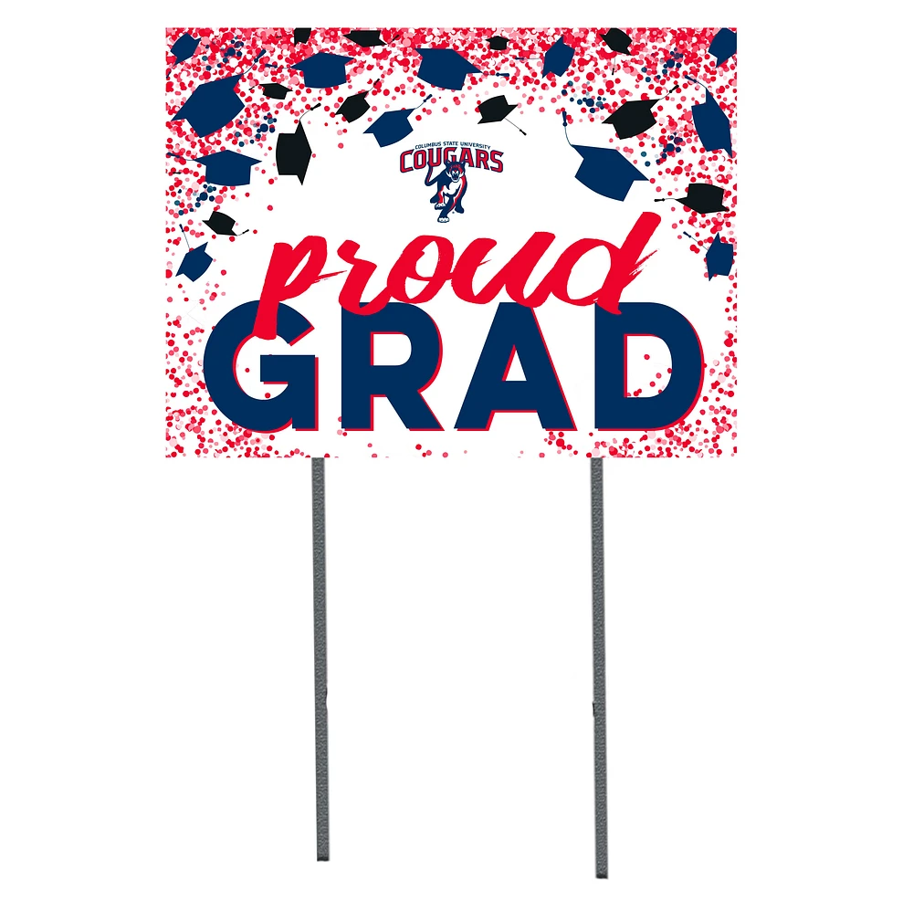 Columbus State Cougars 18" x 24" Proud Grad Yard Sign