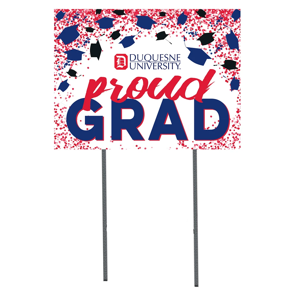 Duquesne Dukes 18" x 24" Proud Grad Yard Sign