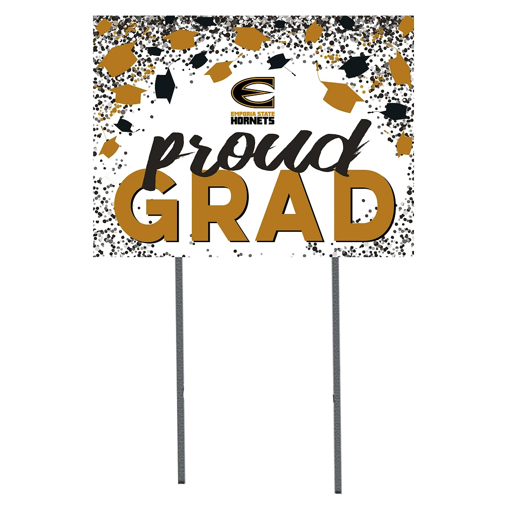 Emporia State Hornets 18" x 24" Proud Grad Yard Sign
