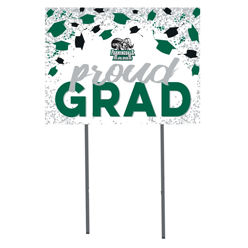 SUNY Farmingdale State Rams 18" x 24" Proud Grad Yard Sign