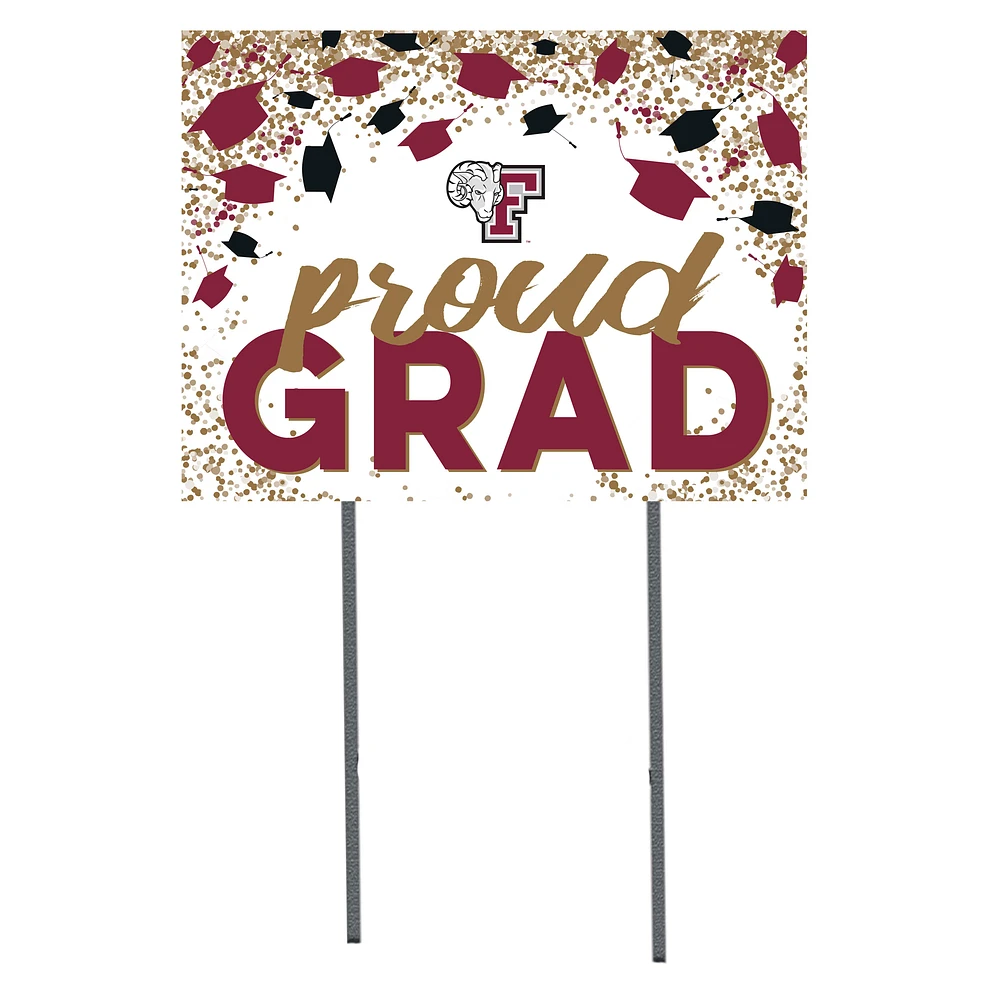 Fordham Rams 18" x 24" Proud Grad Yard Sign