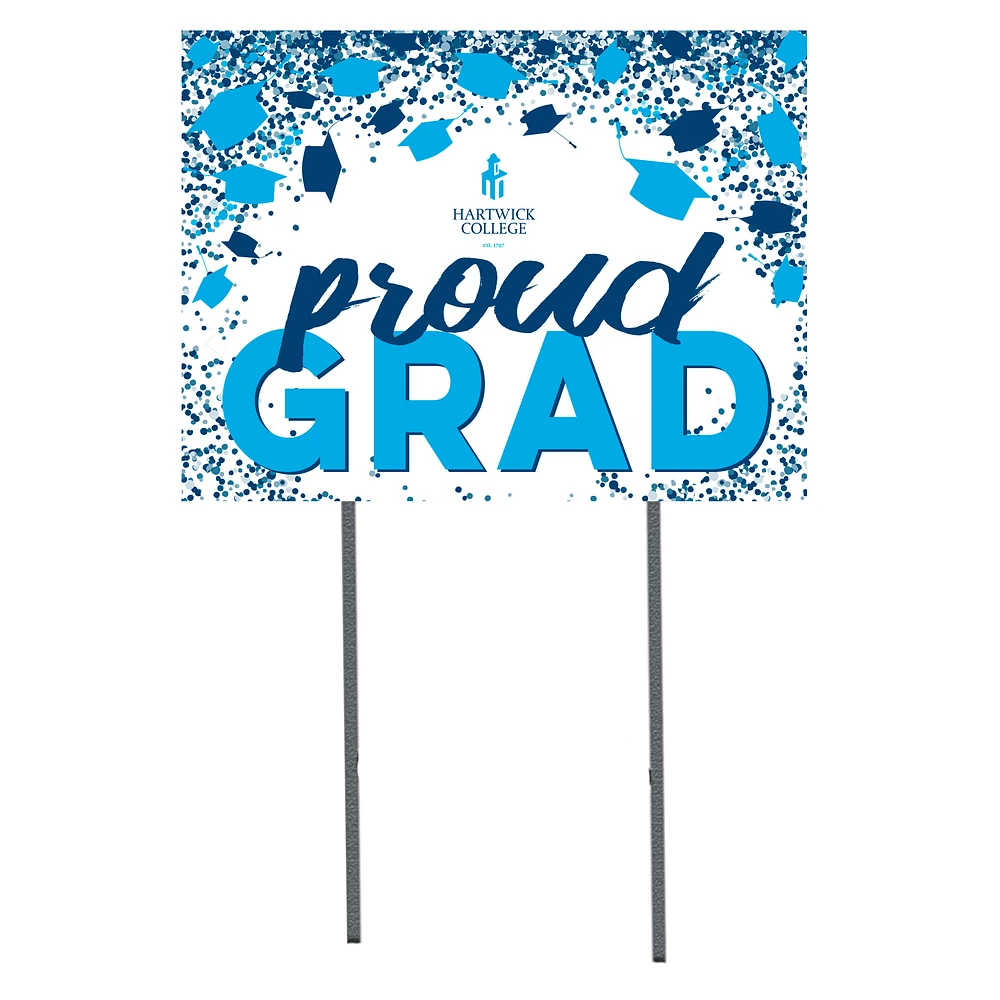 Hartwick College Hawks 18" x 24" Proud Grad Yard Sign