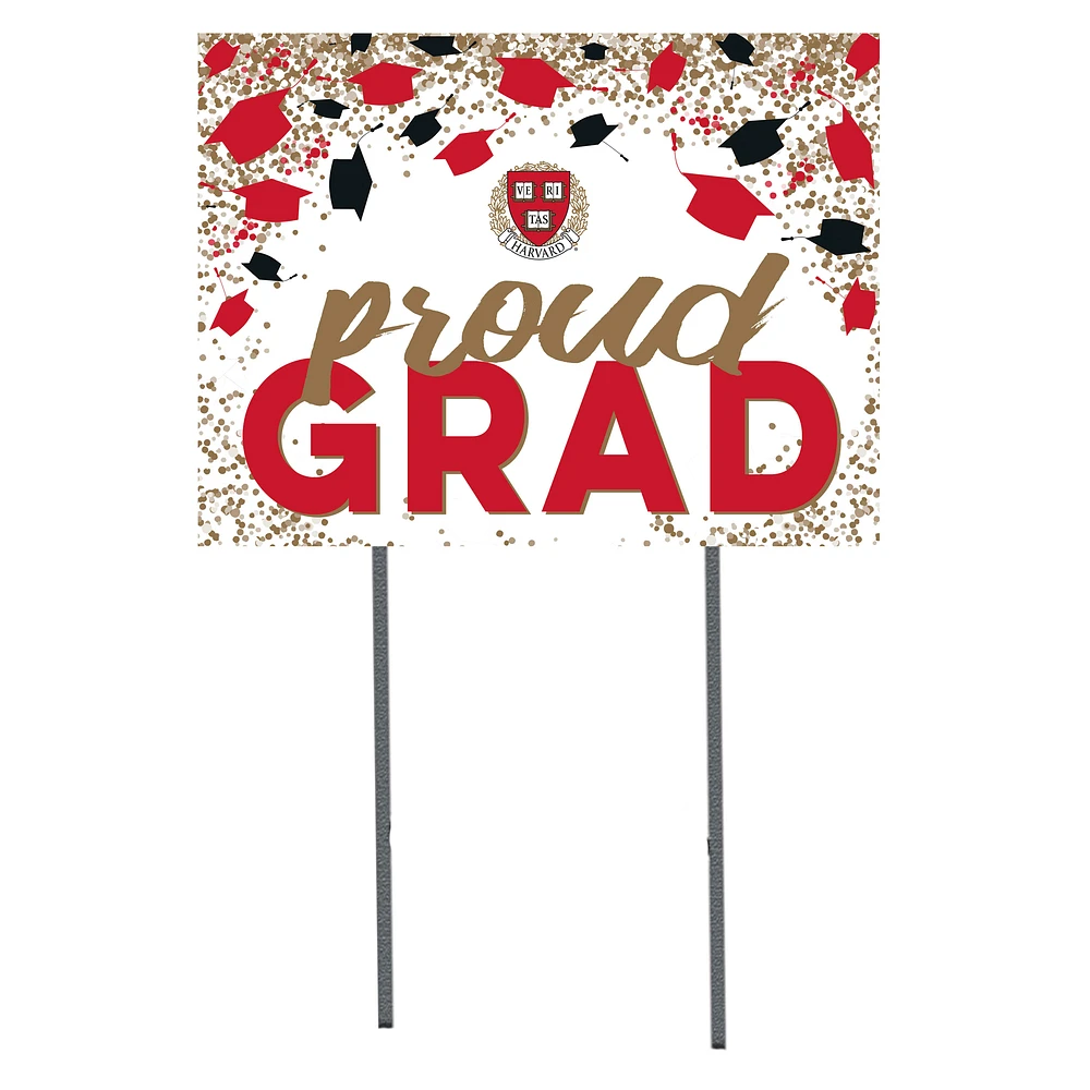 Harvard Crimson 18" x 24" Proud Grad Yard Sign