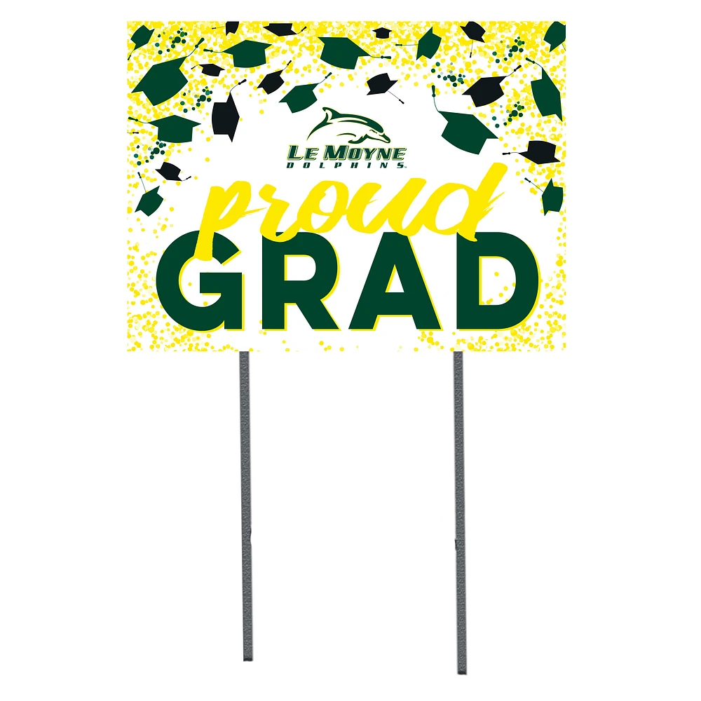 Le Moyne Dolphins 18" x 24" Proud Grad Yard Sign