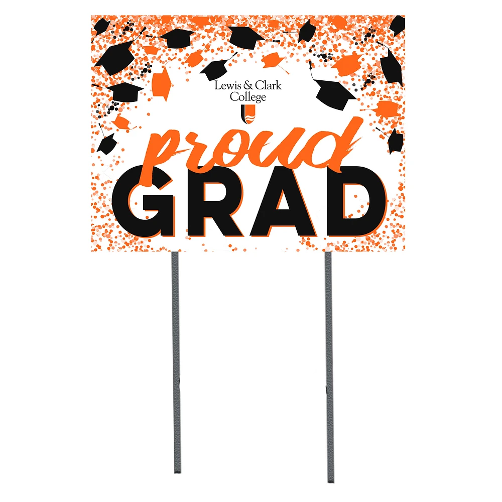 Lewis & Clark College Pioneers 18" x 24" Proud Grad Yard Sign