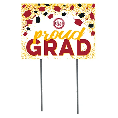 ULM Warhawks 18" x 24" Proud Grad Yard Sign