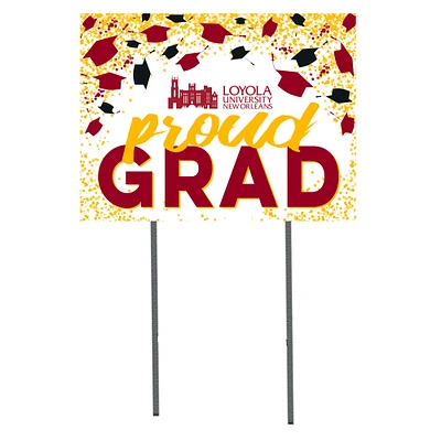 Loyola New Orleans Wolf Pack 18" x 24" Proud Grad Yard Sign