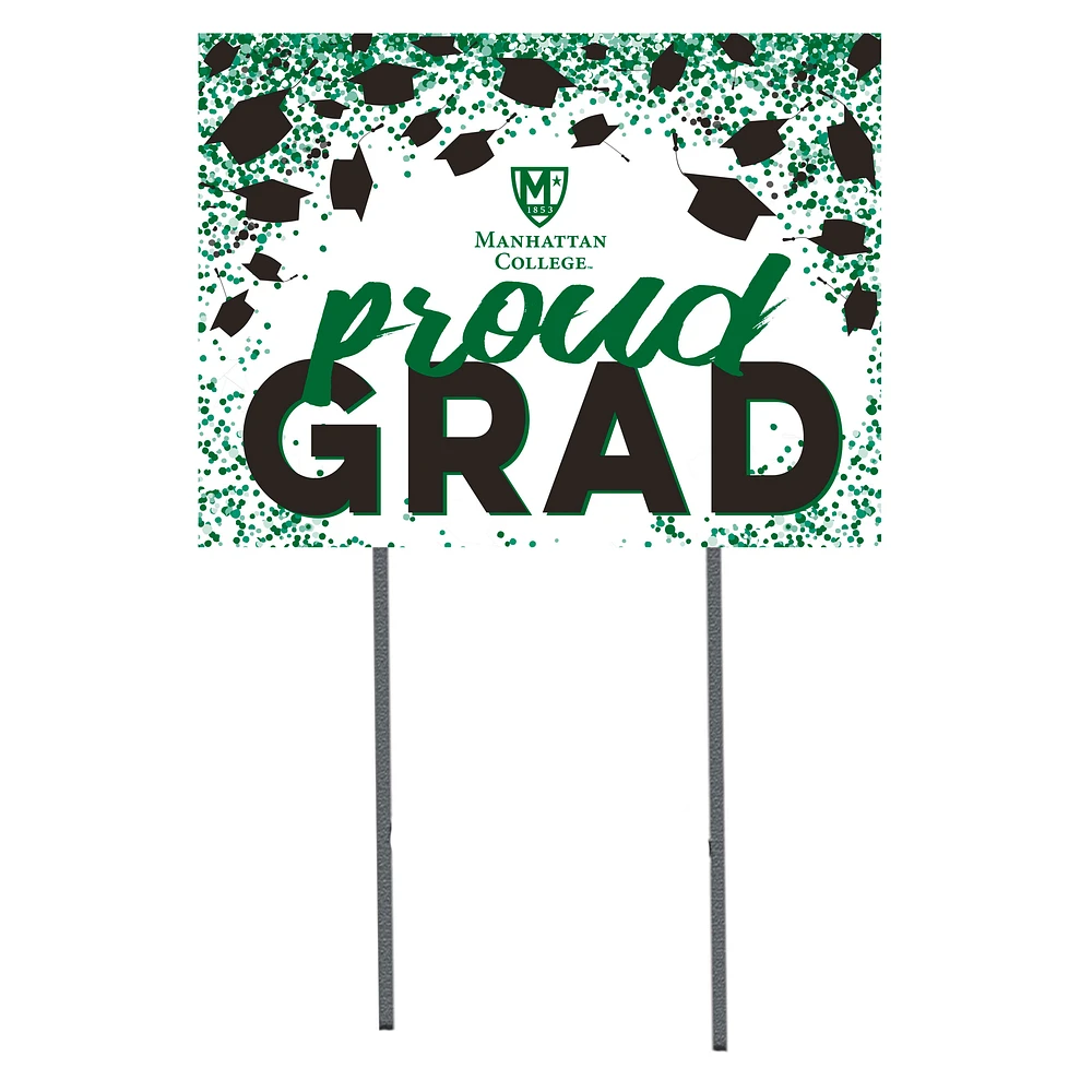Manhattan Jaspers 18" x 24" Proud Grad Yard Sign