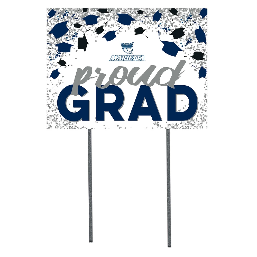 Marietta College Pioneers 18" x 24" Proud Grad Yard Sign